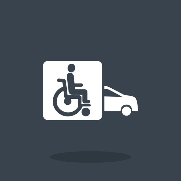 Voor handicap auto pictogram — Stockvector