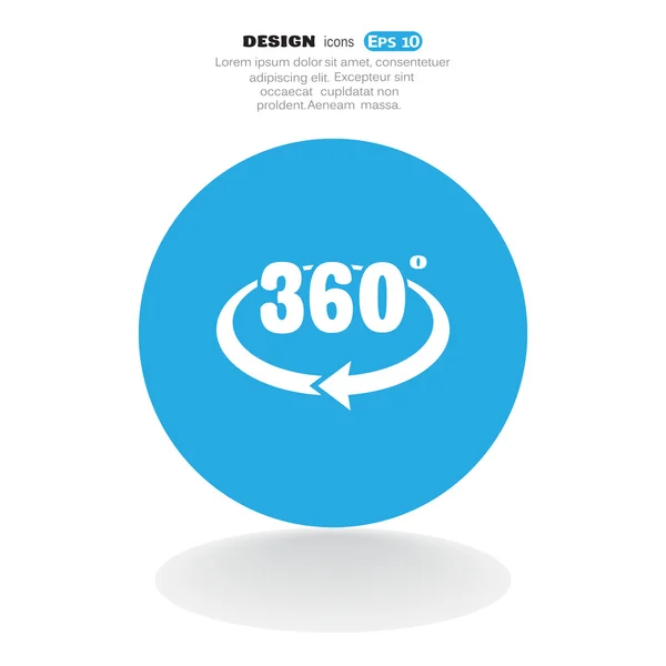 360 degrees web icon — Stock Vector