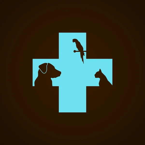 Ondertekenen met huisdieren silhouetten — Stockvector