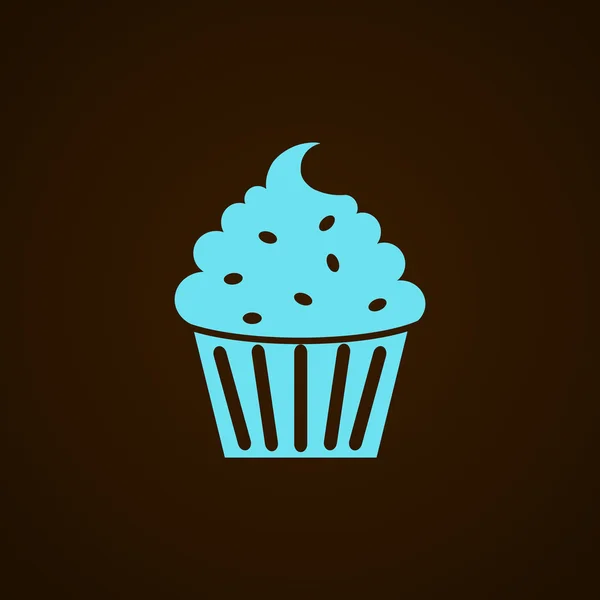 Cupcake ícone web — Vetor de Stock