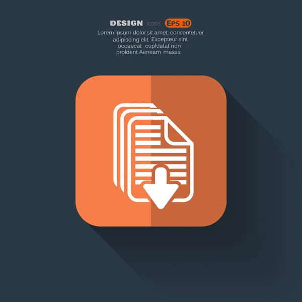 Descargar icono web de archivo — Vector de stock