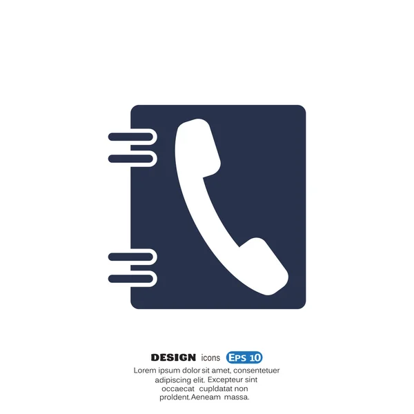 Teléfono contactos icono web — Vector de stock