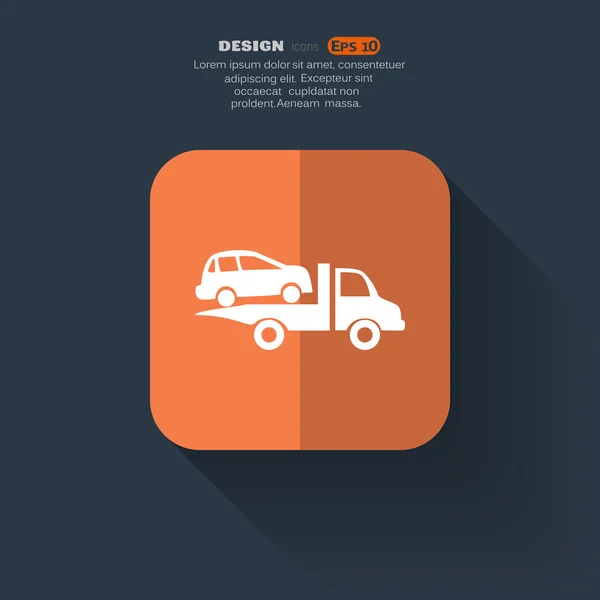 Icono web de evacuación de coches — Vector de stock
