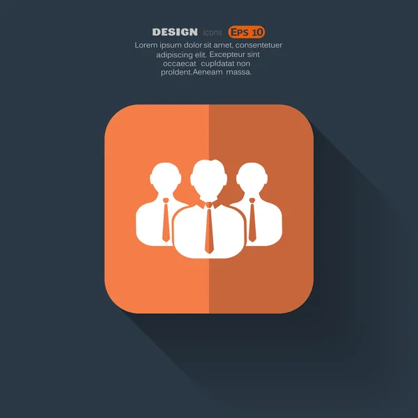 Grupo de personas icono web simple — Archivo Imágenes Vectoriales