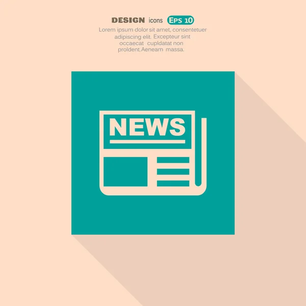 Noticias icono web — Vector de stock