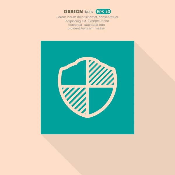 シールド保護 web アイコンの記号 — ストックベクタ