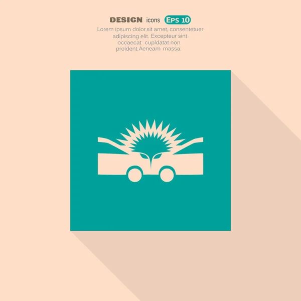 Auto accidente icono web — Vector de stock