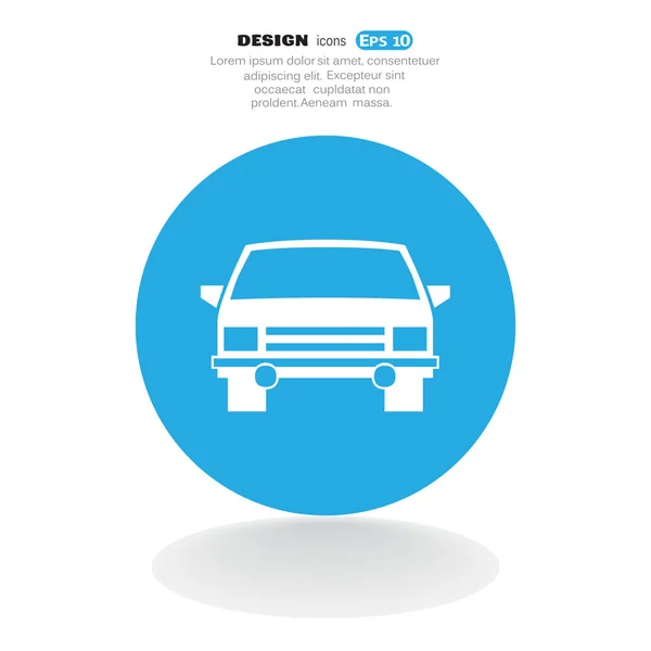 Icône web voiture simple — Image vectorielle