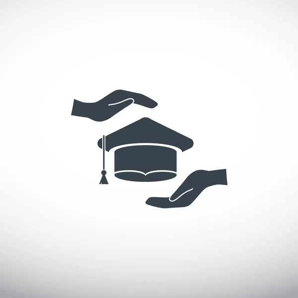 Sombrero de graduación del estudiante — Vector de stock