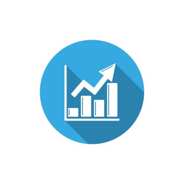 Yükselen grafik basit web simgesi