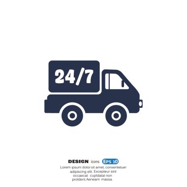 Kesintisiz sembolü ile kamyon