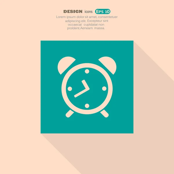 Simple alarm clock icon — Stock Vector