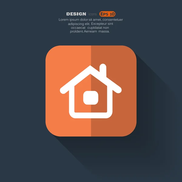 Home simple web icon — Stock Vector