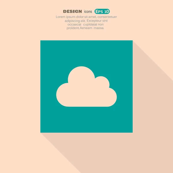 Ícone web nuvem — Vetor de Stock