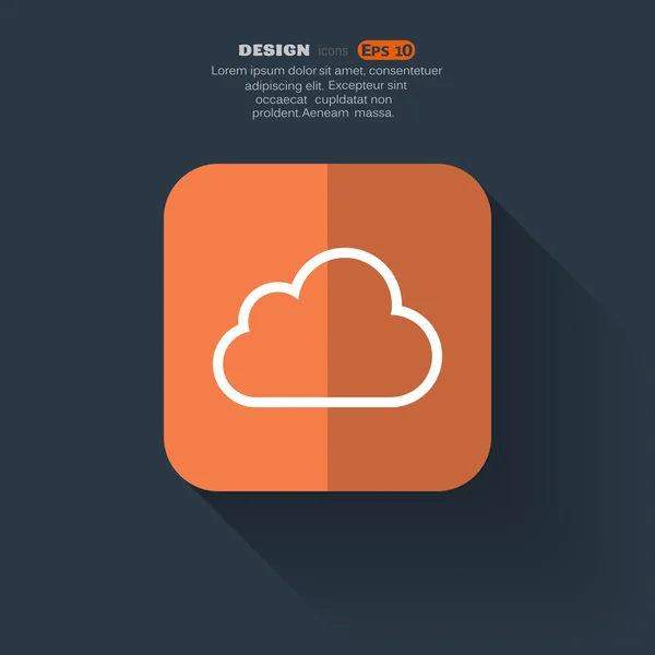 Esquema simple nube web icono — Archivo Imágenes Vectoriales