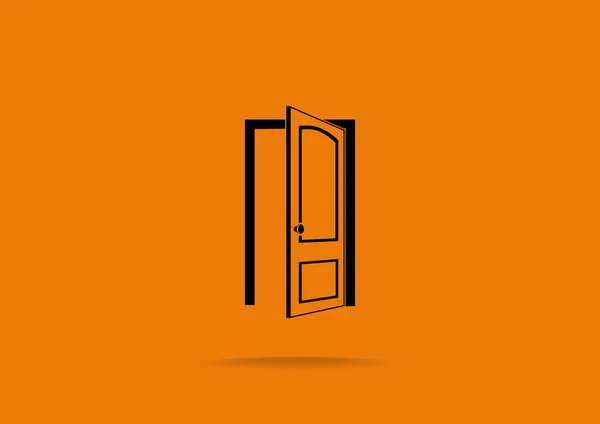 Opened door web icon — Stock Vector