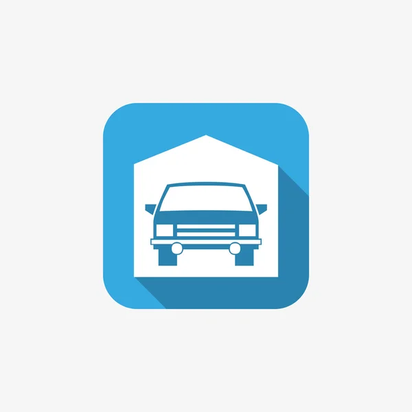 Garaje con coche icono simple — Archivo Imágenes Vectoriales