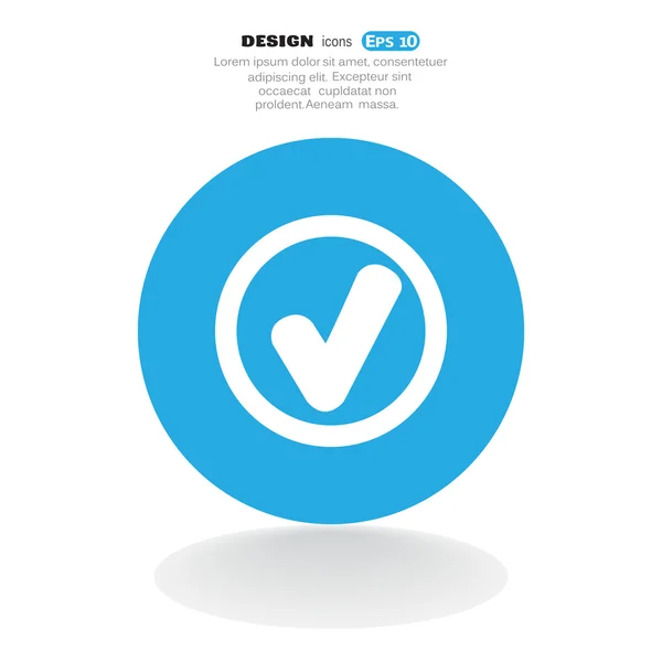 Marca de verificación icono web — Vector de stock