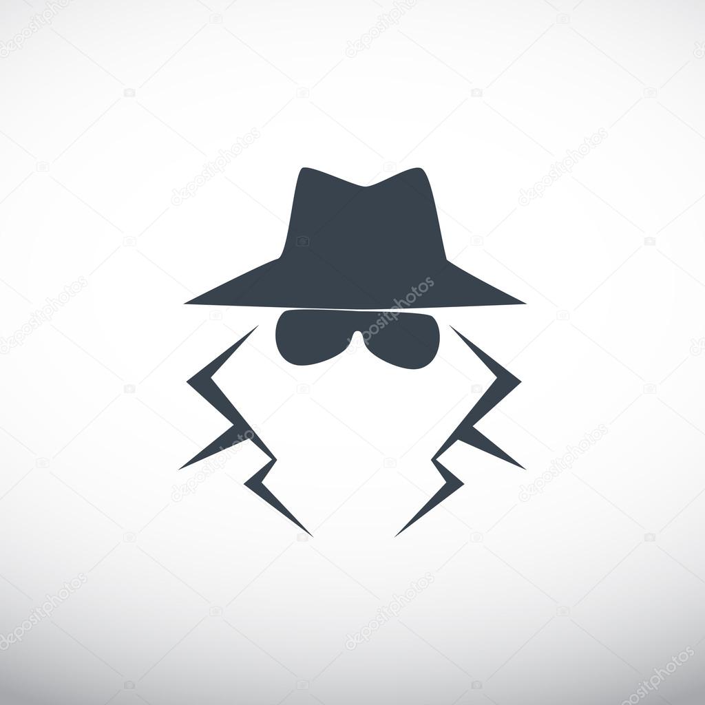 Anonymous spy agent icon
