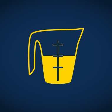 Ölçüm fincan sıvı simgesiyle