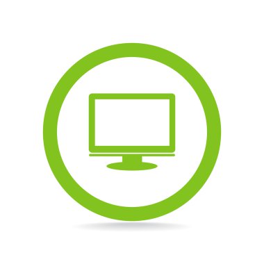 Boş monitör ekran web simgesi