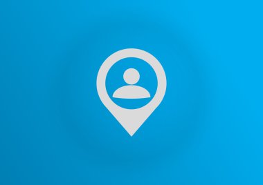 İnsan konum işaretçisi basit simgesine