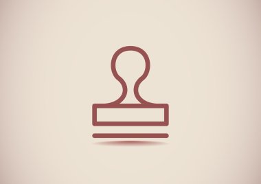 Mühür stamper kavramı simgesi