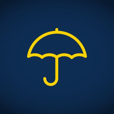 Basit anahat şemsiye web simgesi