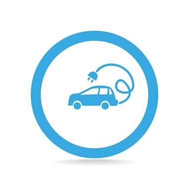 Elektrik araba basit web simgesi