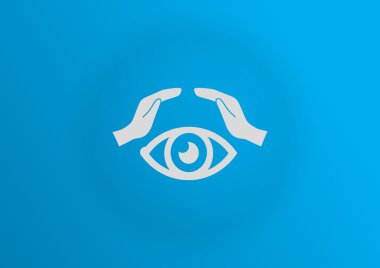 İnsan göz ve ellerini web simgesi