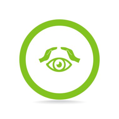 İnsan göz ve ellerini web simgesi