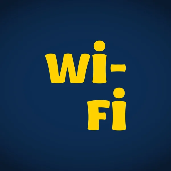 Wi-Fi yazıt dalgalar simgesiyle — Stok Vektör