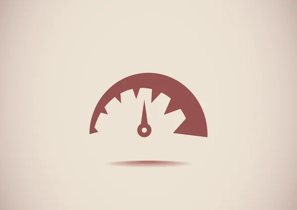 Icono web de velocímetro simple — Archivo Imágenes Vectoriales
