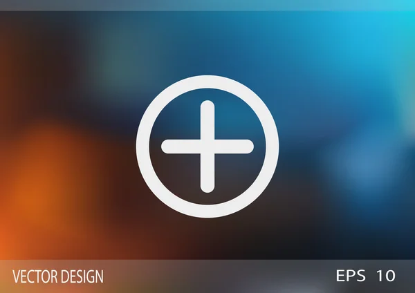 シンプルなプラス記号 web アイコン、アウトライン ベクトル図 — ストックベクタ