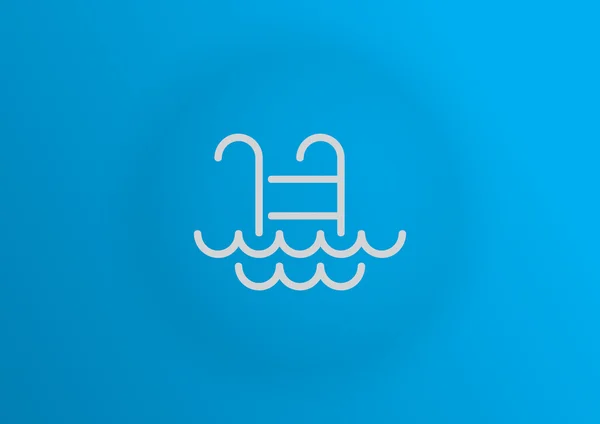 Pool flat icon — Stock Vector