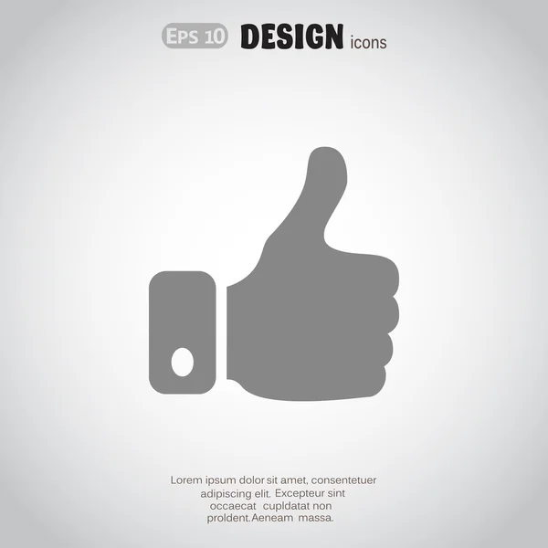 Pulgar encima del icono web — Vector de stock