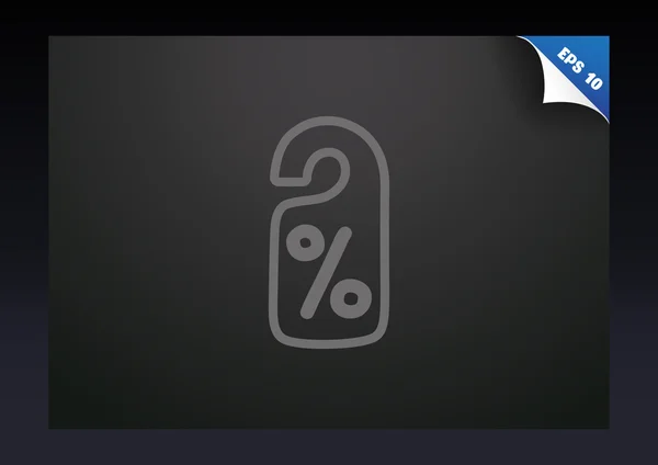 Porcentaje signo de descuento, icono web — Archivo Imágenes Vectoriales