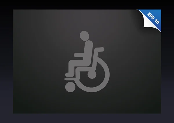 Mensen met een handicap, web pictogram — Stockvector