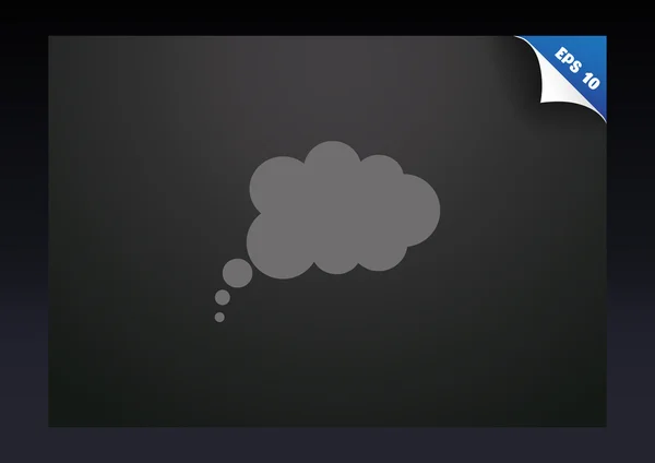Felhő buborék egyszerű pókháló ikon — Stock Vector