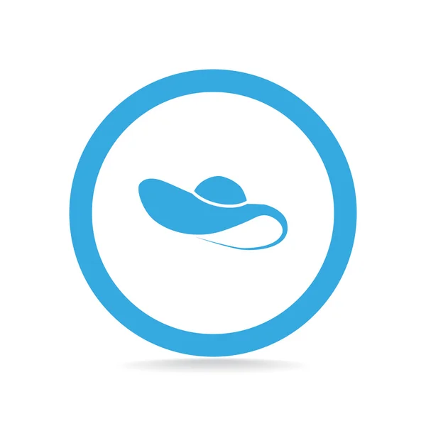 Señoras sombrero web icono — Vector de stock