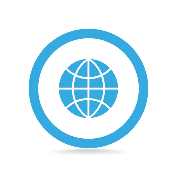 Globo simple icono web — Vector de stock