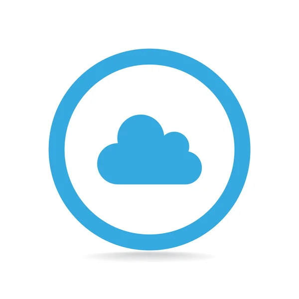 Icona web semplice contorno nuvola — Vettoriale Stock