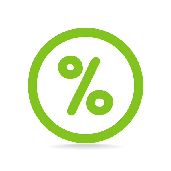 Porcentaje, icono web — Vector de stock