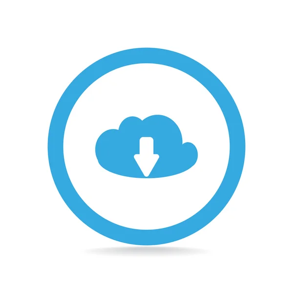 Cloud bestand downloaden pictogram — Stockvector