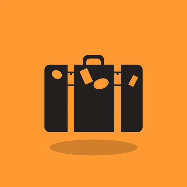 観光スーツケース単純な web アイコン — ストックベクタ