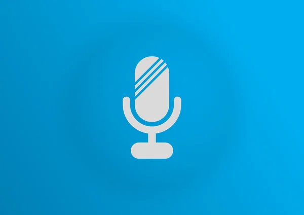 Icône web microphone simple — Image vectorielle