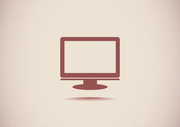 Pantalla de monitor en blanco icono web — Vector de stock