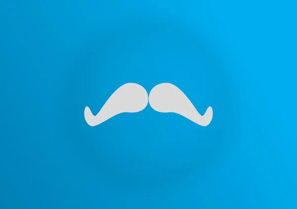 Moustache de caniche icône web simple, illustration vectorielle simple contour — Image vectorielle