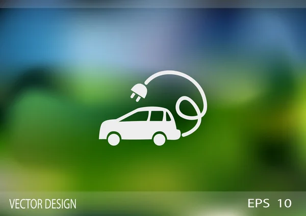 Electricity car simple web icon — Stock Vector