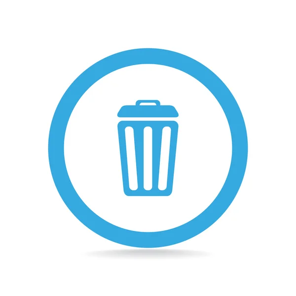 Простая иконка мусорного бака — стоковый вектор